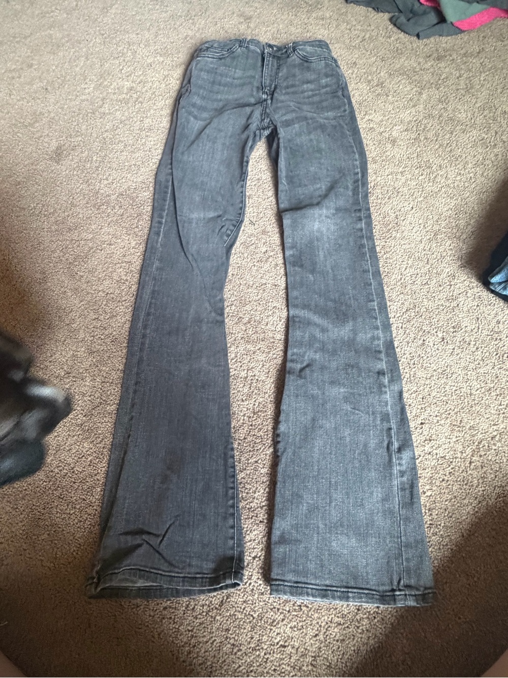 Women's Charcoal Bootcut Jeans - Mid Rise Flare